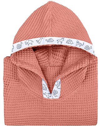 Zac 4 Kids Accappatoio Poncho Nido d'Ape - Rosa Brandy - 100% cotone Accappatoi e Asciugamani
