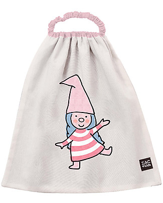 Zac 4 Kids Bavaglino con Elastico Collezione Dolomiti - Gnometta - 100% Cotone (Perfetto per l'Asilo) Bavagli con Elastico
