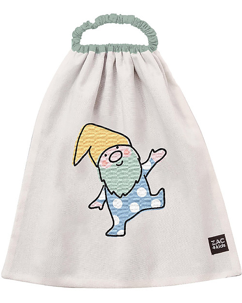Zac 4 Kids Bavaglino con Elastico Collezione Dolomiti - Gnometto - 100% Cotone (Perfetto per l'Asilo) Bavagli con Elastico