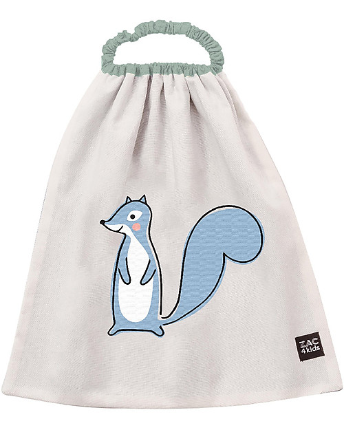 Zac 4 Kids Bavaglino con Elastico Collezione Dolomiti - Scoiattolo - 100% Cotone (Perfetto per l'Asilo) Bavagli con Elastico