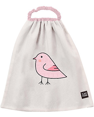 Zac 4 Kids Bavaglino con Elastico Collezione Dolomiti - Uccellino - 100% Cotone (Perfetto per l'Asilo) Bavagli con Elastico