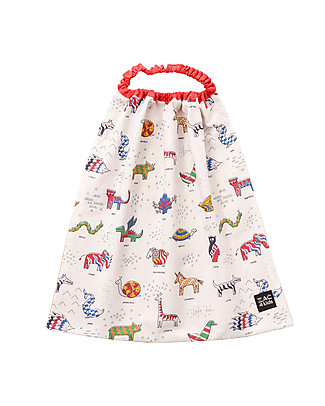 Zac 4 Kids Bavaglino con Elastico Collezione Palio, Iconic Rosso - 100% Cotone (Perfetto per l'Asilo) Bavagli Con Elastico