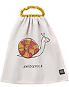 Zac 4 Kids Bavaglino con Elastico Collezione Palio, Ocra con Chiocciola - 100% Cotone (Perfetto per l'Asilo) Bavagli con Elastico