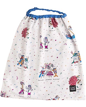 Zac 4 Kids Bavaglino con Elastico - Collezione Venezia, Cobalto/Maschera - 100% Cotone (Perfetto per l'Asilo) Bavagli Con Elastico