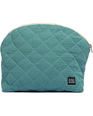Zac 4 Kids Beauty Case - Verde Eucalipto - Mussola Matelassé Trousse e Pochette