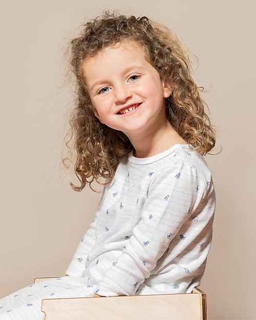 Zac 4 Kids Camicia da Notte a Maniche Lunghe Martino - Collezione Dolomiti - 100% Cotone Biologico Camicie da Notte