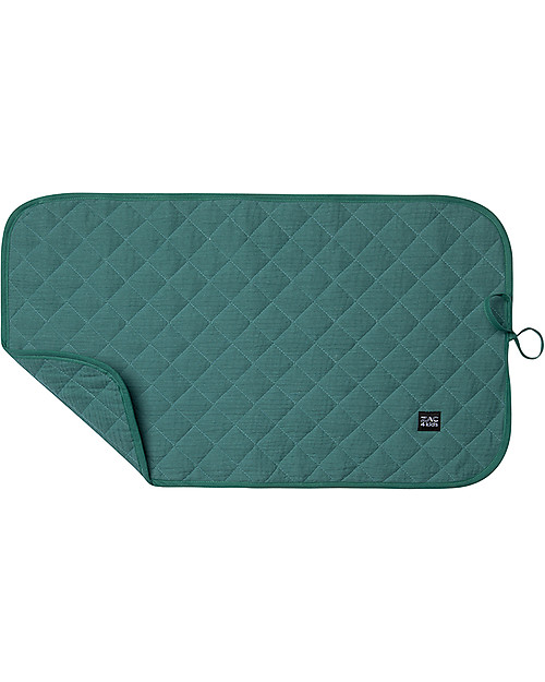 Zac 4 Kids Fasciatoio da Viaggio - Verde Eucalipto - 100% Matelassé di Cotone Fasciatoi da Viaggio