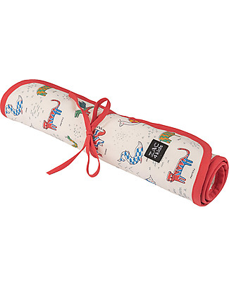 Zac 4 Kids Fasciatoio Portatile, Palio di Siena - Iconic Rosso Fasciatoi da Viaggio
