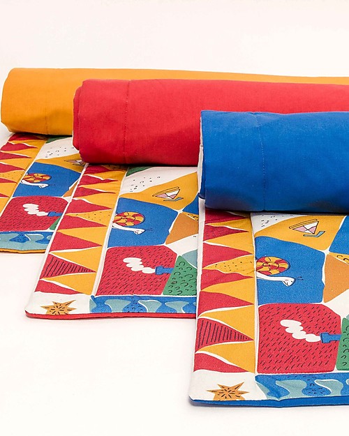 Zac 4 Kids Tappeto Giochi Imbottito Collezione Palio, Campo di Siena, Stimola la Creatività - 100% cotone Tappeti Gioco Imbottiti