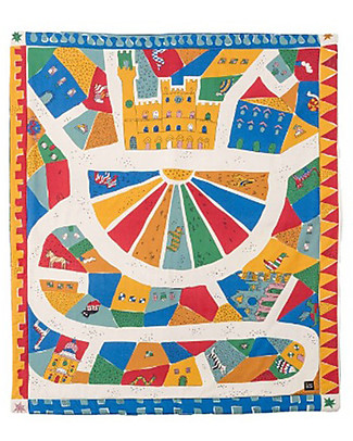 Zac 4 Kids Tappeto Giochi Imbottito Collezione Palio, Campo di Siena, Stimola la Creatività - 100% cotone Tappeti