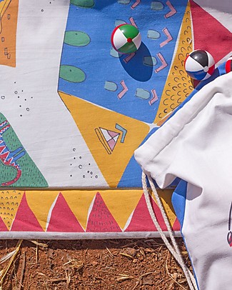 Zac 4 Kids Tappeto Giochi Imbottito Collezione Palio, Campo di Siena, Stimola la Creatività - 100% cotone Tappeti