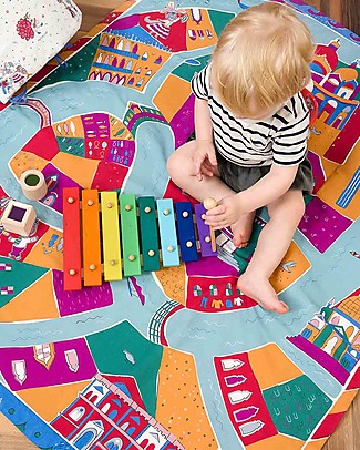 Zac 4 Kids Tappeto Giochi Imbottito Venezia - Stimola la Creatività - 100% cotone Tappeti