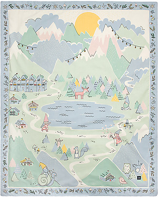 Zac 4 Kids Tappeto Gioco Imbottito Dolomiti - Stimola la Creatività - 100% Cotone Tappeti Gioco Imbottiti