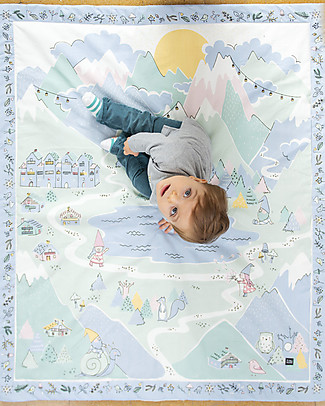 Zac 4 Kids Tappeto Gioco Imbottito Dolomiti - Stimola la Creatività - 100% Cotone Tappeti Gioco Imbottiti