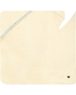 Zac 4 Kids Telo con Cappuccio Abbraccio - Giallo Pastello - 100% Spugna di Cotone Accappatoi e Asciugamani