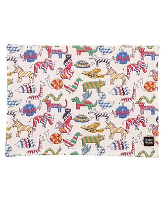 Zac 4 Kids Tovaglietta Americana Collezione Palio, Jungle con Retro Ocra - 100% cotone Tovagliette_