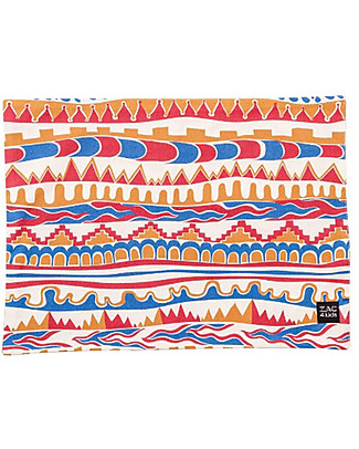 Zac 4 Kids Tovaglietta Americana Collezione Palio, Stripes con Retro Blu - 100% cotone Set Pappa