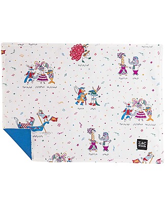 Zac 4 Kids Tovaglietta Americana - Collezione Venezia, Cobalto/Maschera - 100% cotone Set Pappa