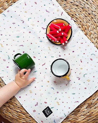 Zac 4 Kids Tovaglietta Americana - Collezione Venezia, Magenta/Confetti - 100% cotone Set Pappa