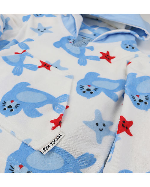 Zoocchini Accappatoio Baby Cover Up UPF 50+ Foca Accappatoi e Asciugamani