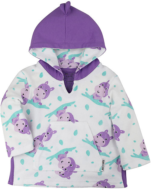 Zoocchini Accappatoio Baby Cover Up UPF 50+ Ippopotamo Accappatoi e Asciugamani