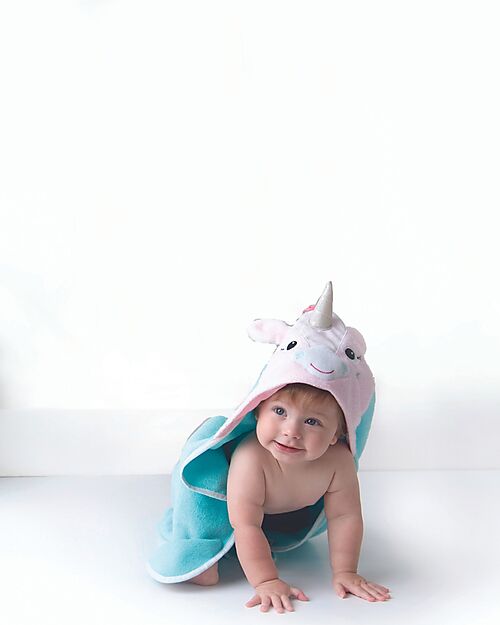 Zoocchini Asciugamano Baby con Cappuccio - Allie Unicorno - 100% Cotone Accappatoi e Asciugamani