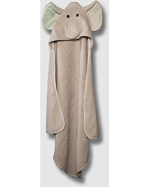 Zoocchini Asciugamano Baby con Cappuccio, Ellie l'Elefante - 100% cotone Accappatoi e Asciugamani