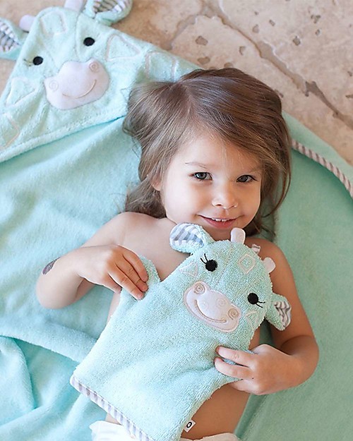 Zoocchini Asciugamano Baby con Cappuccio, Jamie la Giraffa - 100% cotone Accappatoi e Asciugamani