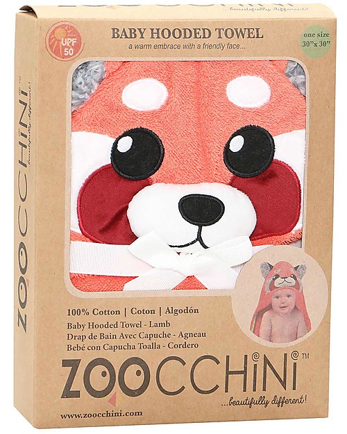 Zoocchini Asciugamano Baby con Cappuccio - Panda - 100% cotone Accappatoi e Asciugamani