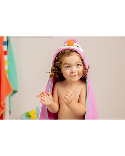 Zoocchini Asciugamano Baby con Cappuccio - Pinguino - 100% cotone Accappatoi e Asciugamani