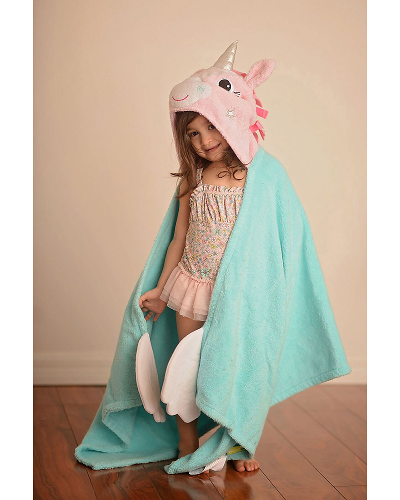 Zoocchini Asciugamano Bimbi con Cappuccio Allie l Unicorno 100% cotone Accappatoi e