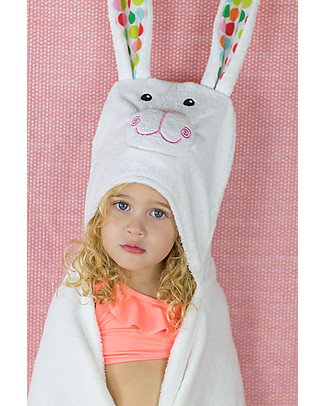 Zoocchini Asciugamano Bimbi con Cappuccio, Bella il Coniglio - 100% cotone Accappatoi e Asciugamani