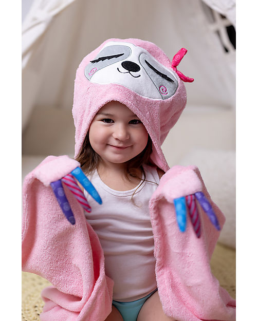 Zoocchini Asciugamano Bimbi con Cappuccio - Bradipo - 100% cotone Accappatoi e Asciugamani