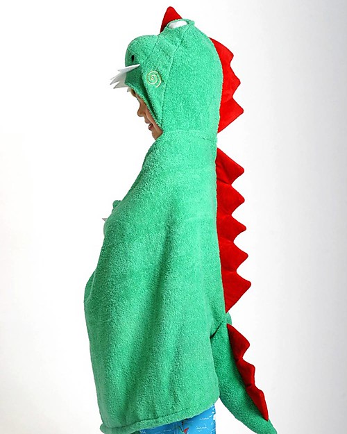Zoocchini Asciugamano Bimbi con Cappuccio, Devin il Dinosauro - 100% cotone Accappatoi e Asciugamani