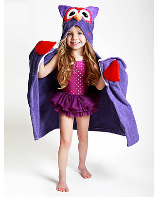 Zoocchini Asciugamano Bimbi con Cappuccio, Olive il Gufetto - 100% cotone Accappatoi e Asciugamani