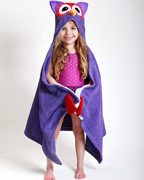 Zoocchini Asciugamano Bimbi con Cappuccio, Olive il Gufetto - 100% cotone Accappatoi e Asciugamani