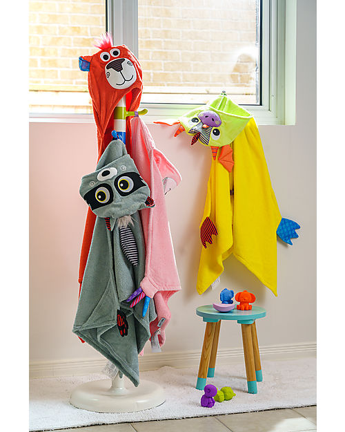 Zoocchini Asciugamano Bimbi con Cappuccio - Procione - 100% cotone Accappatoi e Asciugamani