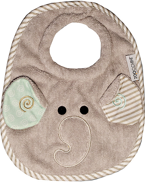 Zoocchini Bavaglino Baby, Ellie l'Elefante - 100% cotone Bavagli Classici