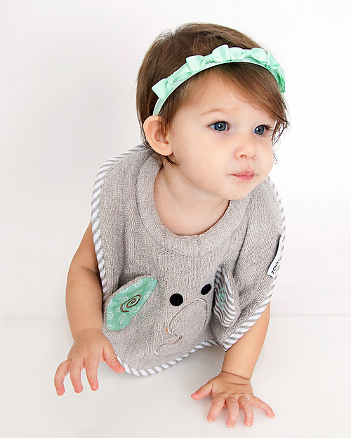 Zoocchini Bavaglino Baby, Ellie l'Elefante - 100% cotone Bavagli Classici