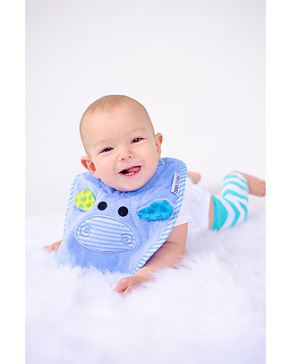 Zoocchini Bavaglino Baby, Henry l'Ippopotamo - 100% cotone Bavagli Classici