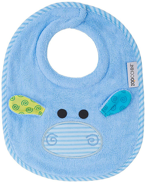 Zoocchini Bavaglino Baby, Henry l'Ippopotamo - 100% cotone Bavagli Classici
