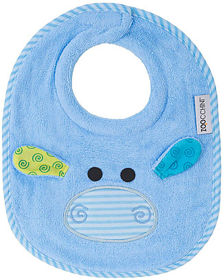 Zoocchini Bavaglino Baby, Henry l'Ippopotamo - 100% cotone Bavagli Classici