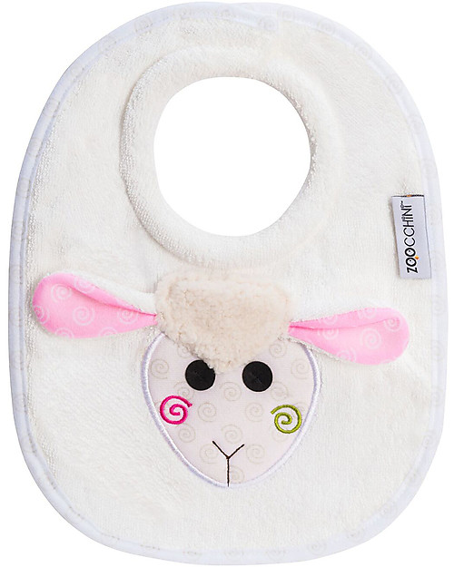 Zoocchini Bavaglino Baby, Lola l'Agnellino - 100% cotone Bavagli Classici