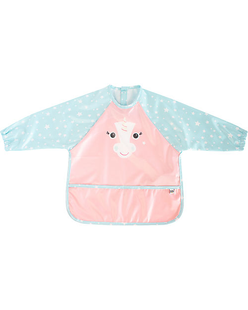 Zoocchini Bavaglio Maniche Lunghe -  Art Smock - Allie the Alicorn - Resistente all'Acqua Bavagli con Maniche