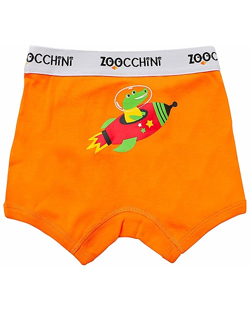 Zoocchini Boxer Bimbo - Space Force - Pacco da 3 - 100% Cotone Bio Slip
