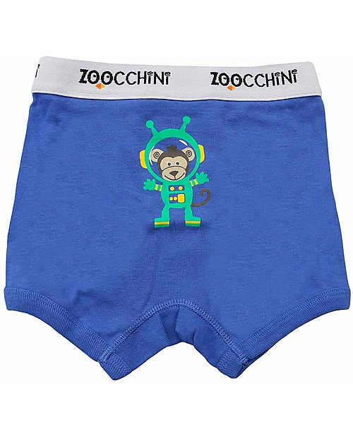 Zoocchini Boxer Bimbo - Space Force - Pacco da 3 - 100% Cotone Bio Slip