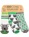 Zoocchini Calzini Antiscivolo Grip+Easy Kai il Koala - Pacco da 3 - 0-24 mesi Calzini Antiscivolo