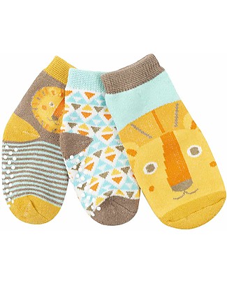 Set di 5 paia di calzini antiscivolo in cotone per bambini 18-30 mesi multicolore Multi 4-7 anni Kilofly 