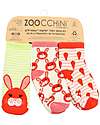 Zoocchini Calzini Antiscivolo Grip+Easy, Pacco da 3 - Bella la Coniglietta Calzini Antiscivolo