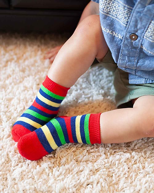 Zoocchini Calzini Antiscivolo Grip+Easy, Pacco da 3 - Devin il Dinosauro Calzini Antiscivolo